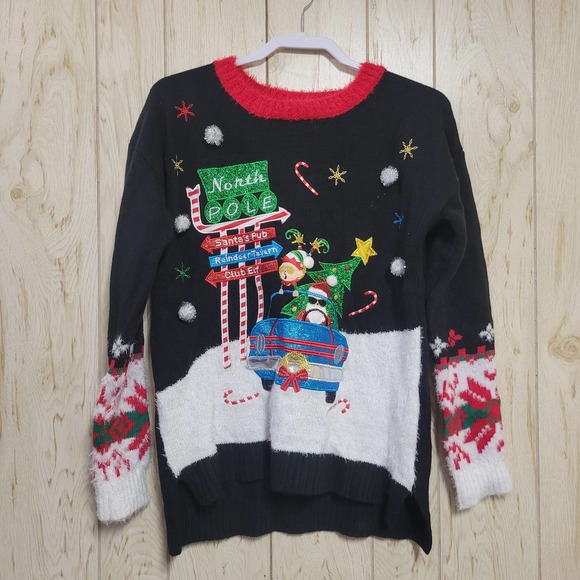HOLIDAY TIME Ugly Christmas Sweater M - Picture 1 of 6